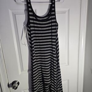 Marc New York Monochrome Striped Maxi Dress